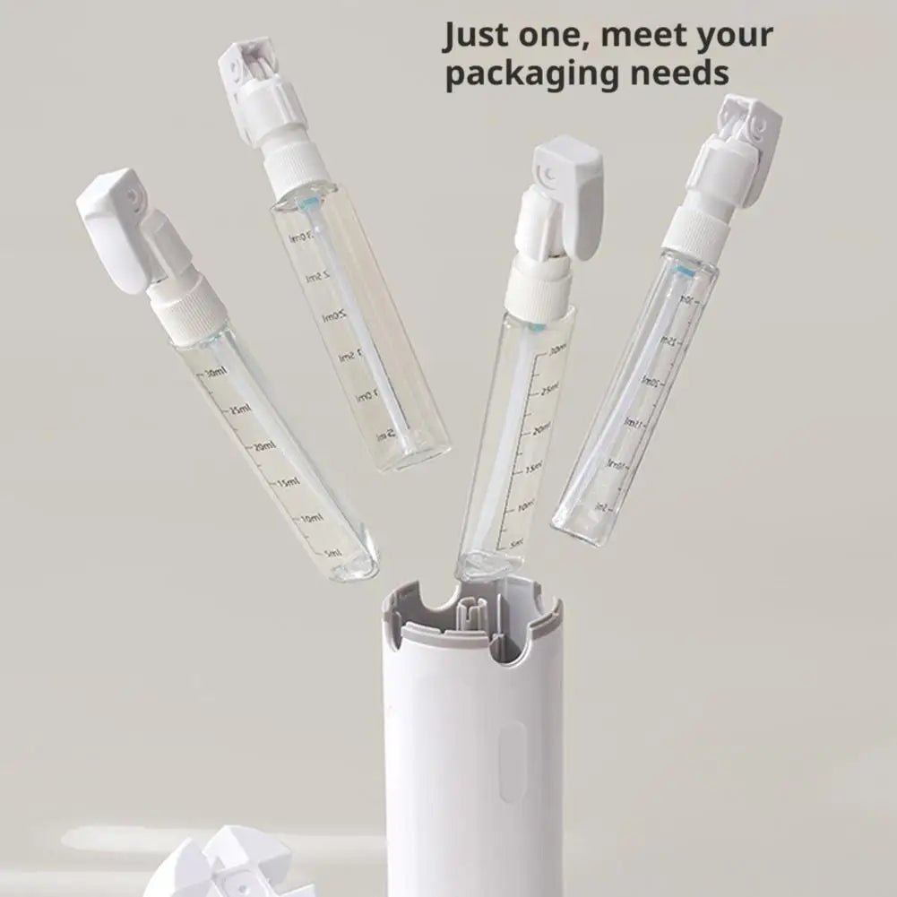 4-in-1 Travel Dispenser Bottle being refilled through the wide-mouth opening
